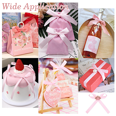 50Pcs Crown with Bowknot Alloy Polyester Single Face Satin Ribbon Garment Accessories JEWB-PH01301-1
