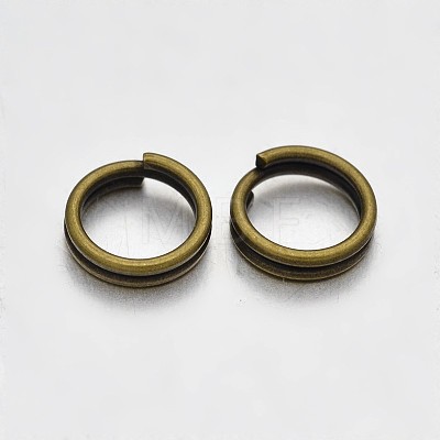 Brass Split Rings KK-E647-10AB-6mm-1
