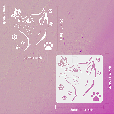 PET Hollow Out Drawing Painting Stencils DIY-WH0391-0291-1