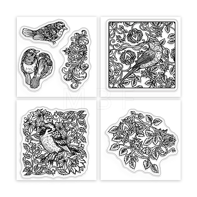 4Pcs 4 Styles PVC Stamp DIY-WH0487-0077-1