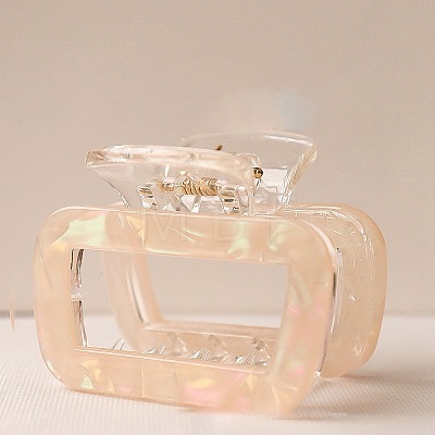 Rectangle Acrylic Claw Hair Clips PW-WG0A2D8-06-1