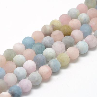 Natural Morganite Beads Strands G-R446-12mm-35-1