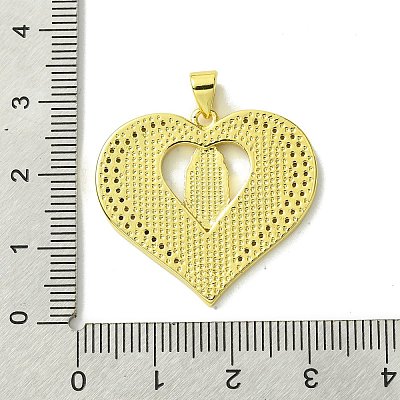 Real 18K Gold Plated Brass Micro Pave Cubic Zirconia Pendants KK-H472-14G-02-1