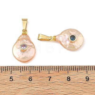 Natural Keshi Pearl Pendants PALLOY-JF06011-1