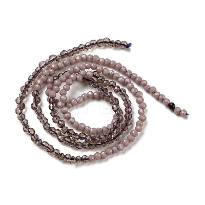 Transparent Gradient Color Glass Beads Strands GLAA-H021-01A-34-1