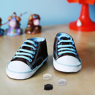  150Pcs 3 Colors Nylon Detachable Blank Shoelace Buckle Clips FIND-NB0004-21-1