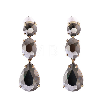 Sparkling Waterdrop Shaped Colorful Rhinestone Earrings for Women - Fashionable and Unique ST4849942-1