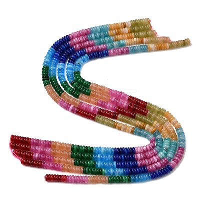Dyed Natural White Jade Beads Strands G-H333-02B-1