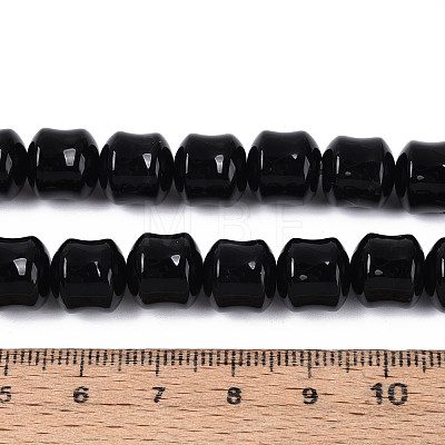 Natural Black Onyx(Dyed & Heated) Beads Strands G-N353-06A-08-1