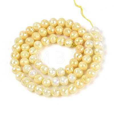 Anti-Tarnish Electroplate Glass Beads Strands GLAA-N056-6mm-05-1
