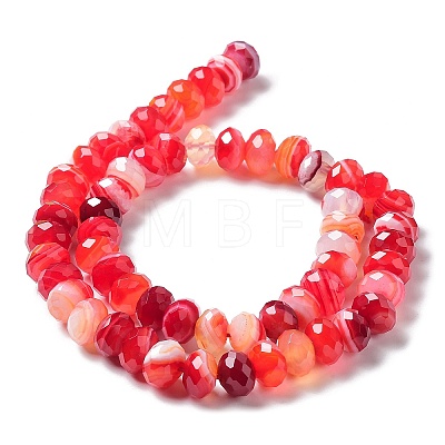 Natural Banded Agate/Striped Agate Beads Strands G-E605-A02-03E-1