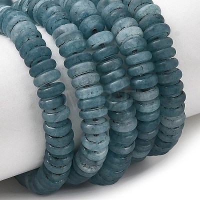 Frosted Dyed Natural White Jade Beads Strands G-K389-C43-01A-01-1