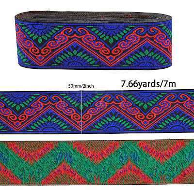Ethnic Style Embroidery Polyester Ribbons OCOR-WH0070-23C-1