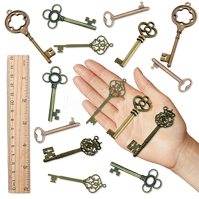 Skeleton Key Charm DIY Jewelry Making Kit for Crafts Gifts DIY-SC0017-38-1