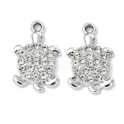 Animal Theme UV Plating Alloy Crystal Rhinestone Pendants ALRI-T012-07E-P-1