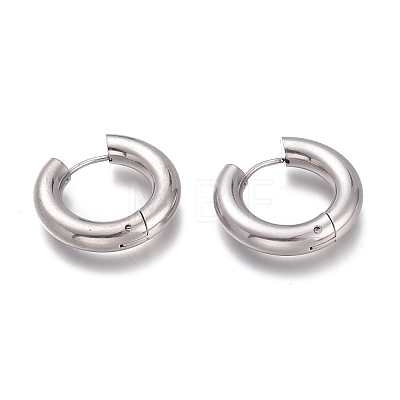 Tarnish Resistant 201 Stainless Steel Huggie Hoop Earrings EJEW-L256-05J-P-1