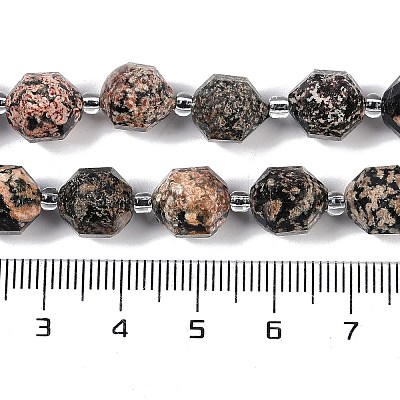 Natural Snowflake Obsidian Beads Strands G-O201B-133G-1