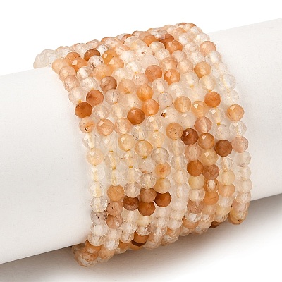 Natural Yellow Rabbit Hair Rutilated Quartz Beads Strands GG-CBA4808-F01-01-1