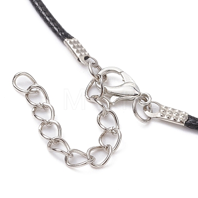Glass Heart Pendant Necklaces NJEW-JN04476-01-1