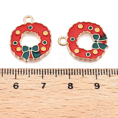 Christmas Theme Alloy Enamel Pendants ENAM-T020-10E-1