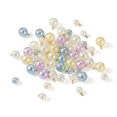 Craftdady 64Pcs 8 Style ABS Plastic Imitation Pearl Charms PACR-CD0001-03-1