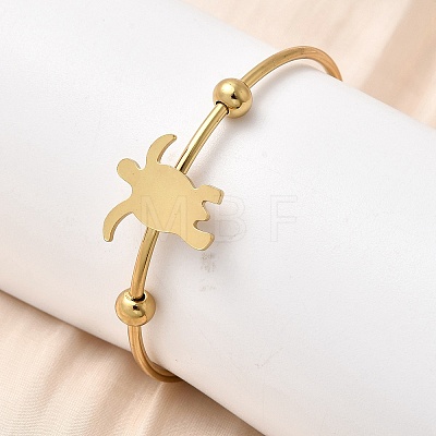 201 Stainless Steel Cuff Bangles BJEW-Z151-02G-03-1