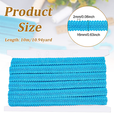 Polyester Braided Lace Trim OCOR-WH0074-92D-1