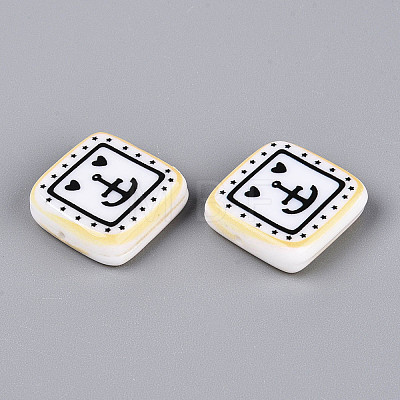 Printed Opaque Resin Beads RESI-N043-10B-1