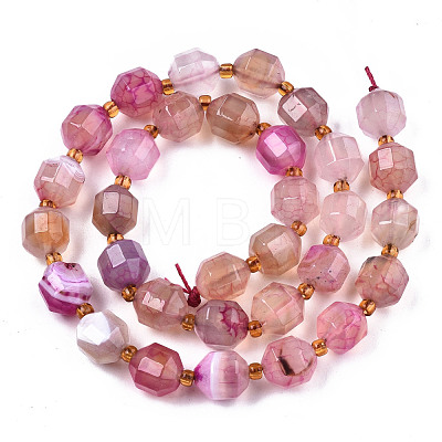 Natural Agate Beads Strands G-T131-82B-08-1