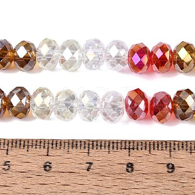 Electroplate Transparent Glass Beads Strands EGLA-N022-16A-A01-1