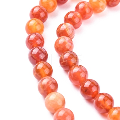 Natural Fire Crackle Agate Beads Strands X-G-G212-8mm-10-1