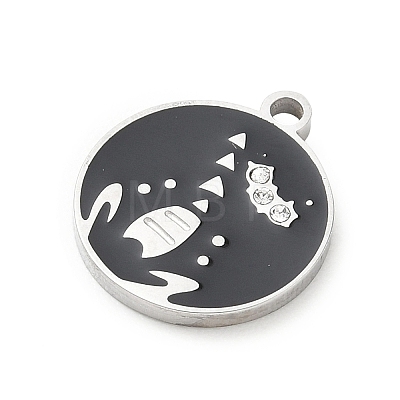 Twelve Constellations 304 Stainless Steel Enamel Pendants SA-CBAAE04-01P-10-1