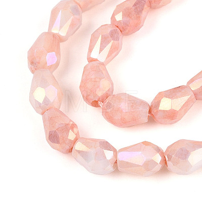 Anti-Tarnish Electroplate Glass Beads Strands GLAA-T025-13A-07-1