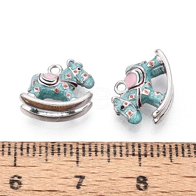 Brass Enamel Pendants KK-T081-16B-P-1