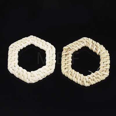Handmade Reed Cane/Rattan Woven Linking Rings X-WOVE-T005-28-1