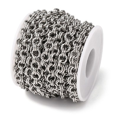 Double Link 304 Stainless Steel Cable Chain CHS-G049-03P-02-1