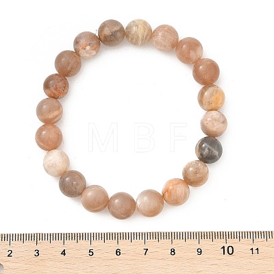 Natural Sunstone Stretch Bracelets BJEW-E373-10mm-04-1