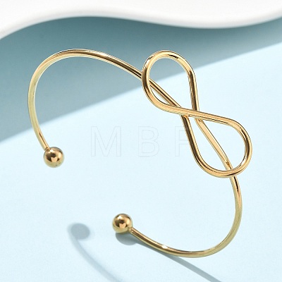 304 Stainless Steel Cuff Bangles BJEW-L682-032G-1