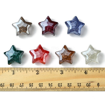 21Pcs 7 Colors Transparent Acrylic Beads OACR-FS0001-95-1