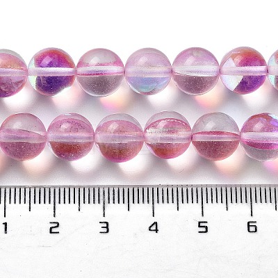 Synthetic Moonstone Beads Strands G-P528-J03-05-1