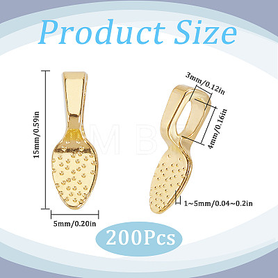 200Pcs Alloy Glue-on Flat Pad Bails FIND-SP0001-83G-1