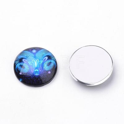 Flatback Glass Cabochons for DIY Projects GGLA-S029-25mm-040-1