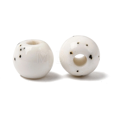 Speckled Round Handmade Ceramic Beads PR-NH0001-02B-1