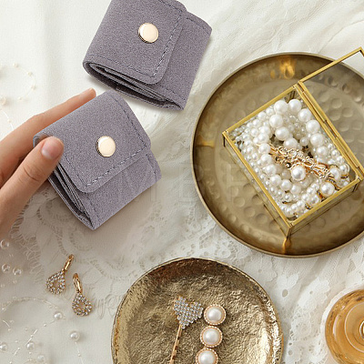 4-Pocket PU Leather Jewelry Rolls with Golden Tone Metal Snap Buttons ABAG-WH0048-69B-1