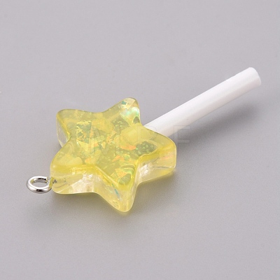 Resin Pendants RESI-K008-B03-1