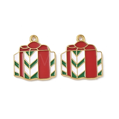 304 Stainless Steel Enamel Pendants STAS-L300-012G-17-1