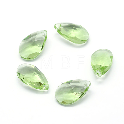 Faceted Glass Pendants X-GLAA-F069-S-A11-1