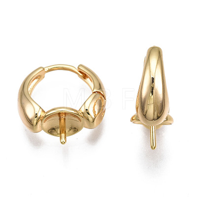 Brass Hoop Earring Findings X-KK-N233-139-1