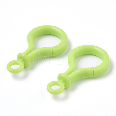 Opaque Solid Color Bulb Shaped Plastic Push Gate Snap Keychain Clasp Findings KY-T021-01F-1