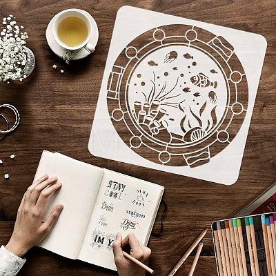 Plastic Reusable Drawing Painting Stencils Templates DIY-WH0172-508-1